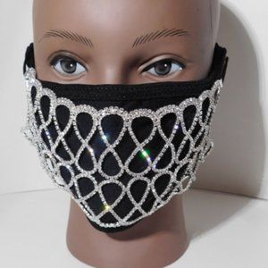 Rhinestone Face Mask Cover/Wedding/Birthday/Party